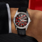 Q Timex Red Vega Men Quartz Red Dial Analog Leather Watch TW2Y55700UJ