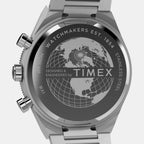 Q Timex Men Quartz Silver Dial Chronograph Stainless Steel Watch TW2Y55800IK