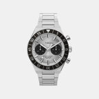Q Round Men Quartz Silver Dial Analog Stainless Steel Watch TW2Y55800UJ
