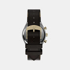 Q Timex Men Quartz Black Dial Chronograph Leather Watch TW2Y56000IK