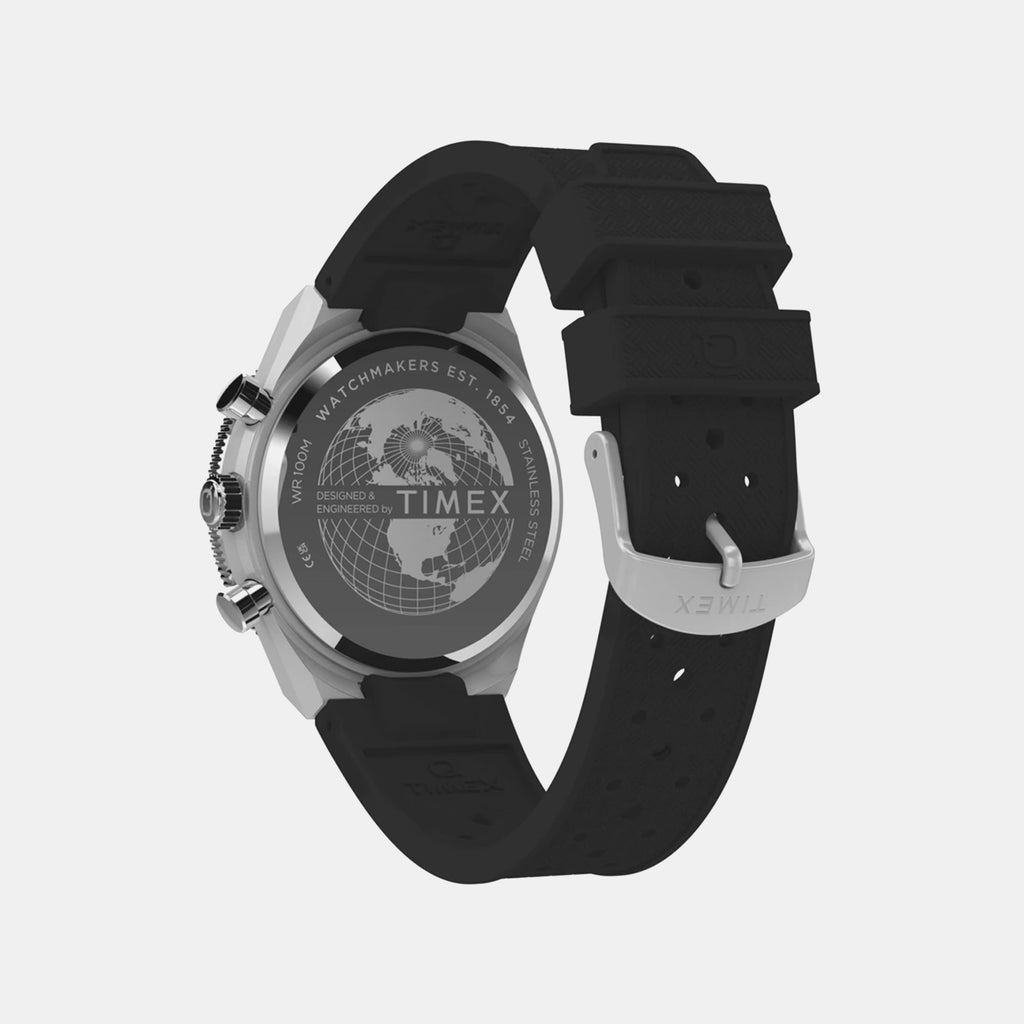 Men Quartz Black Dial Analog Silicone Watch TW2Y56100UJ