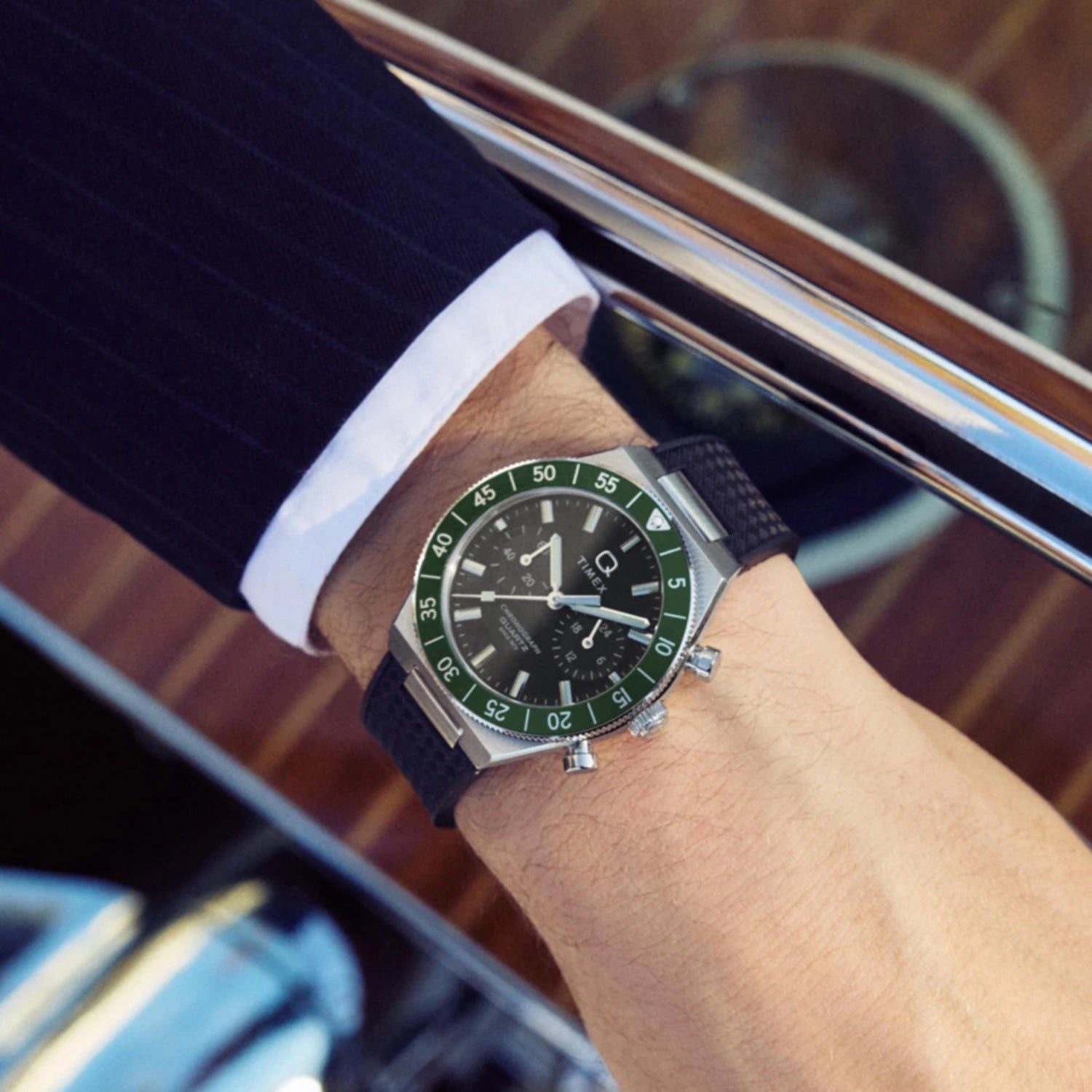 Men Quartz Black Dial Analog Silicone Watch TW2Y56100UJ