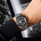 Q Timex Men Quartz Black Dial Multi-Function Stainless Steel Watch TW2Y56700UJ