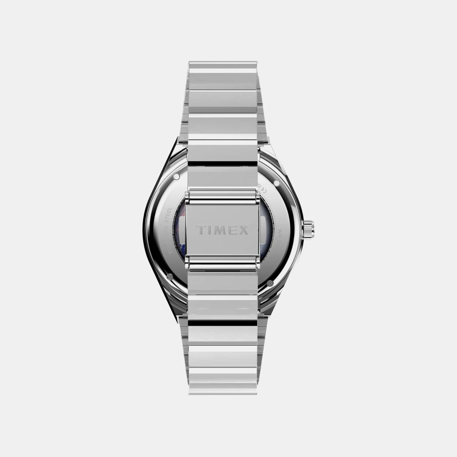 Q Timex Men Quartz Black Dial Multi-Function Stainless Steel Watch TW2Y56700UJ