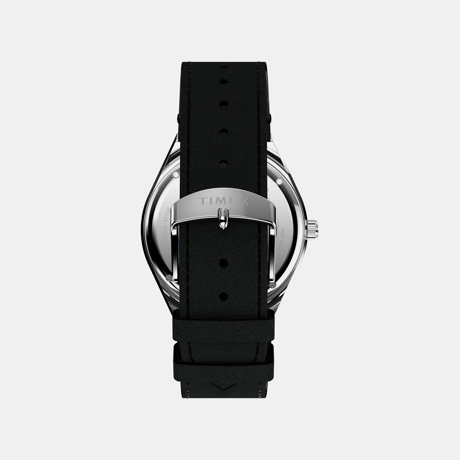 Q Timex Nasa Men Quartz Black Dial Multi-Function Leather Watch TW2Y56800UJ