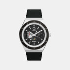 Q Timex Nasa Men Quartz Black Dial Multi-Function Leather Watch TW2Y56800UJ