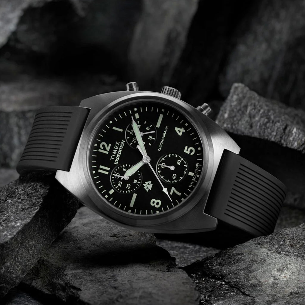 Expedition Men Quartz Black Dial Analog Silicone Watch TW2Y61000UJ