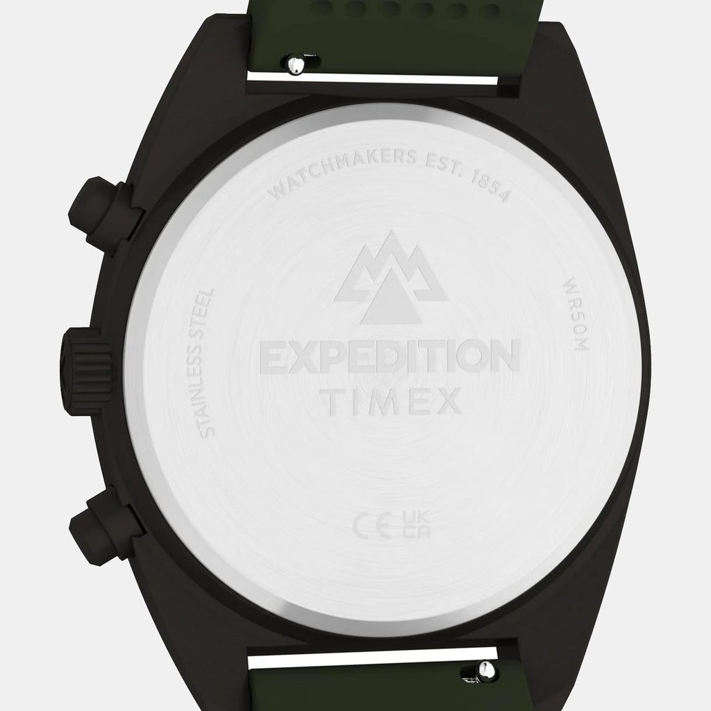Expedition Men Quartz Green Dial Chronograph Silicone Watch TW2Y61100UJ