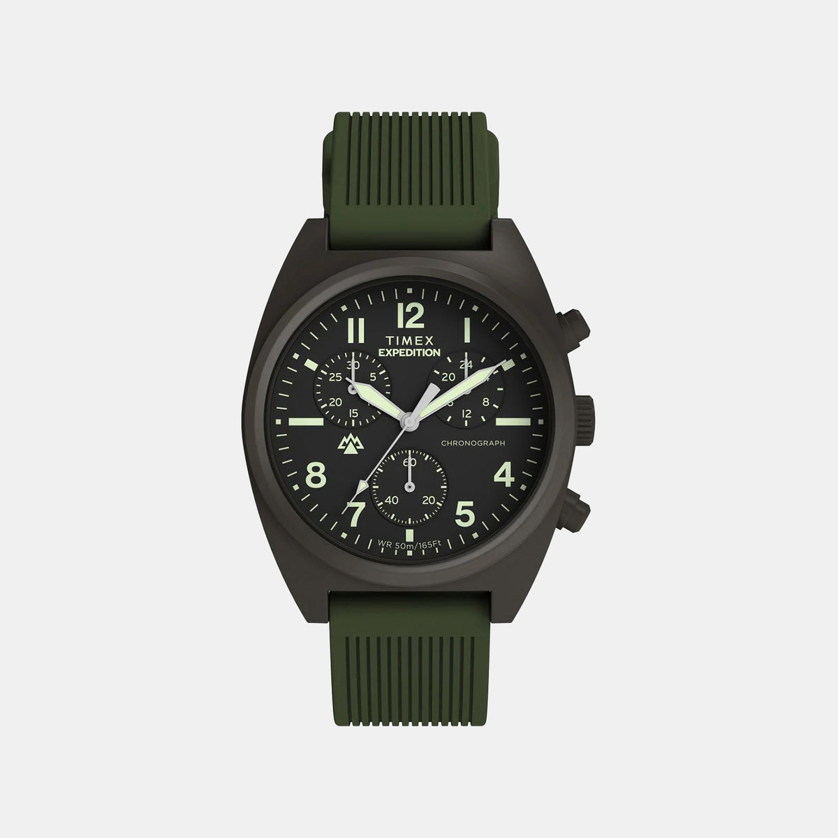 Expedition Men Quartz Green Dial Chronograph Silicone Watch TW2Y61100UJ
