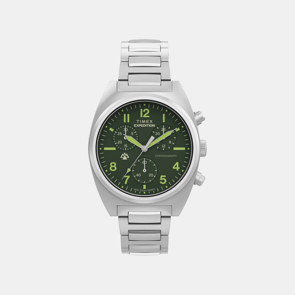 Expedition Men Quartz Green Dial Chronograph Stainless Steel Watch TW2Y61300UJ
