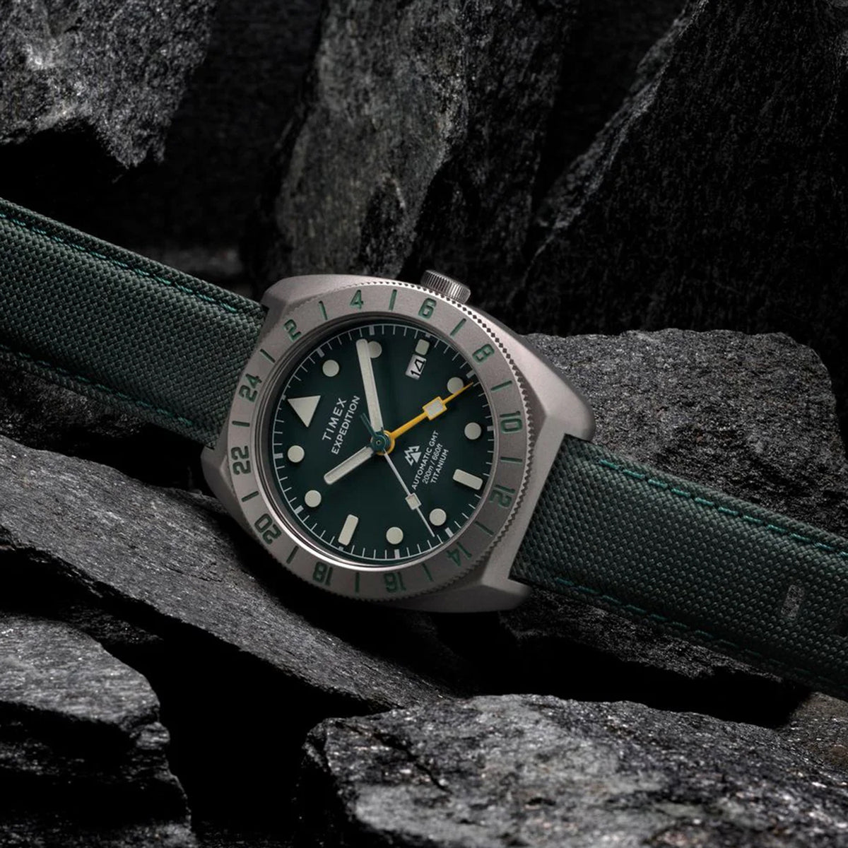 Expedition Men Automatic Green Dial Analog Rubber Watch TW2Y63400UJ