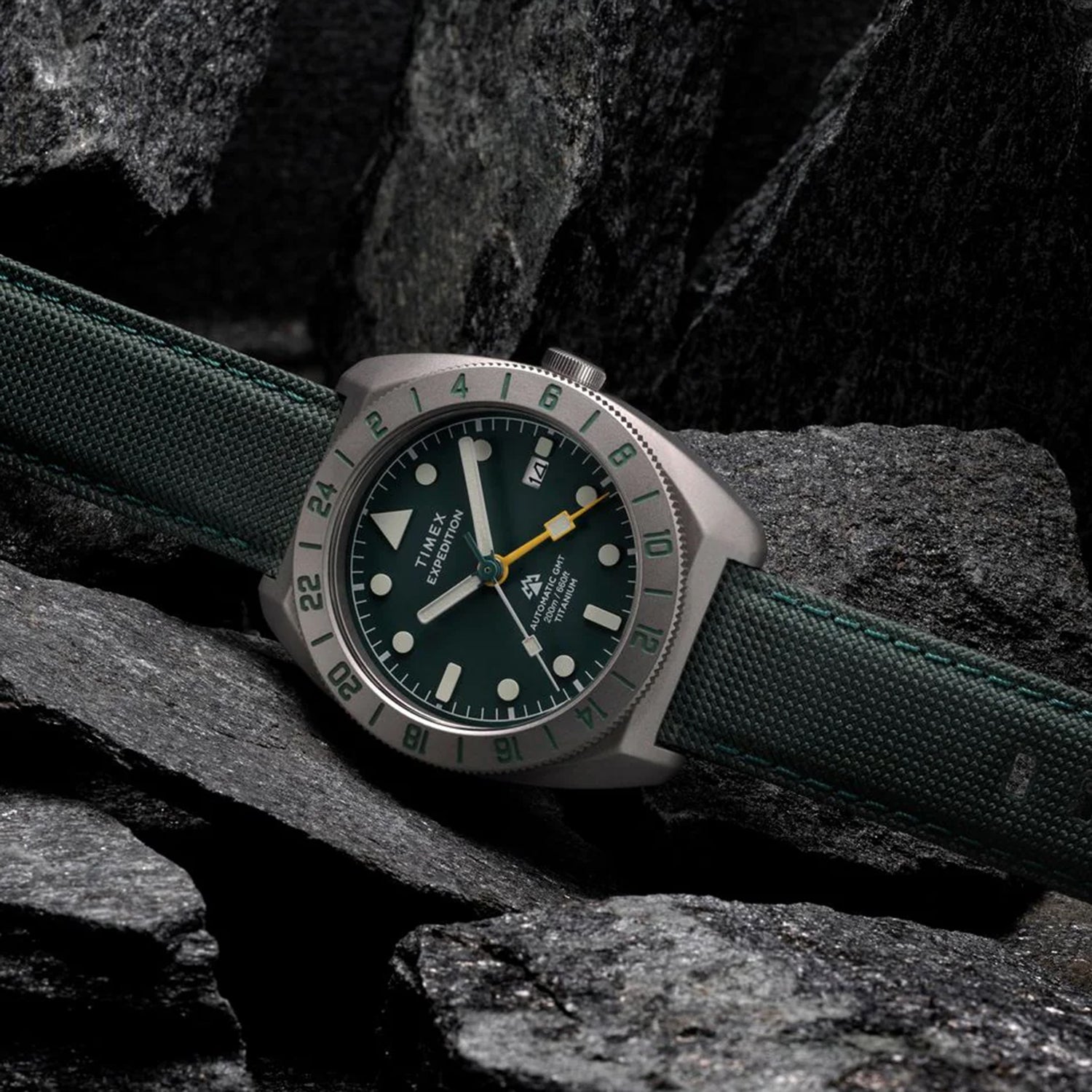 Expedition Men Automatic Green Dial Analog Rubber Watch TW2Y63400UJ