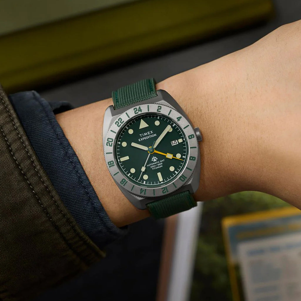 Expedition Men Automatic Green Dial Analog Rubber Watch TW2Y63400UJ