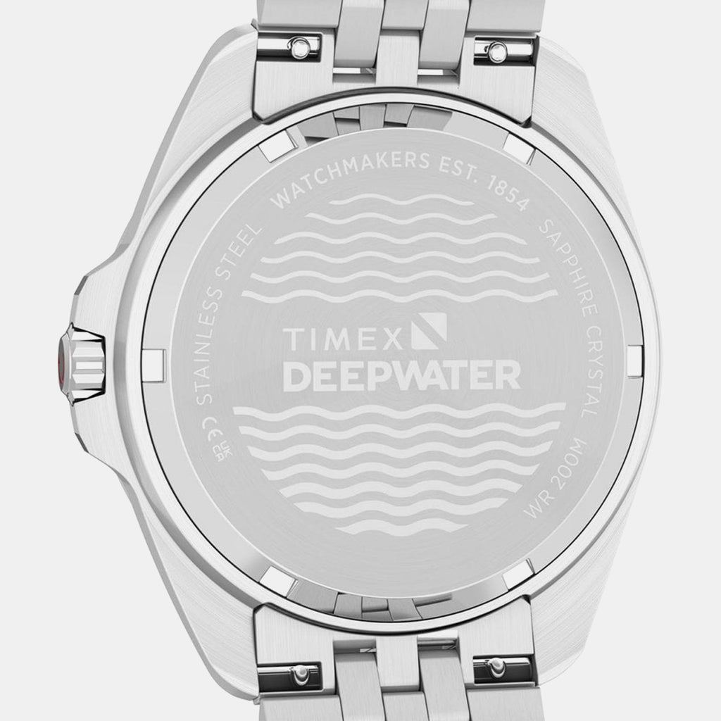 Deepwater Men Quartz Black Dial Analog Stainless Steel Watch TW2Y64500IK