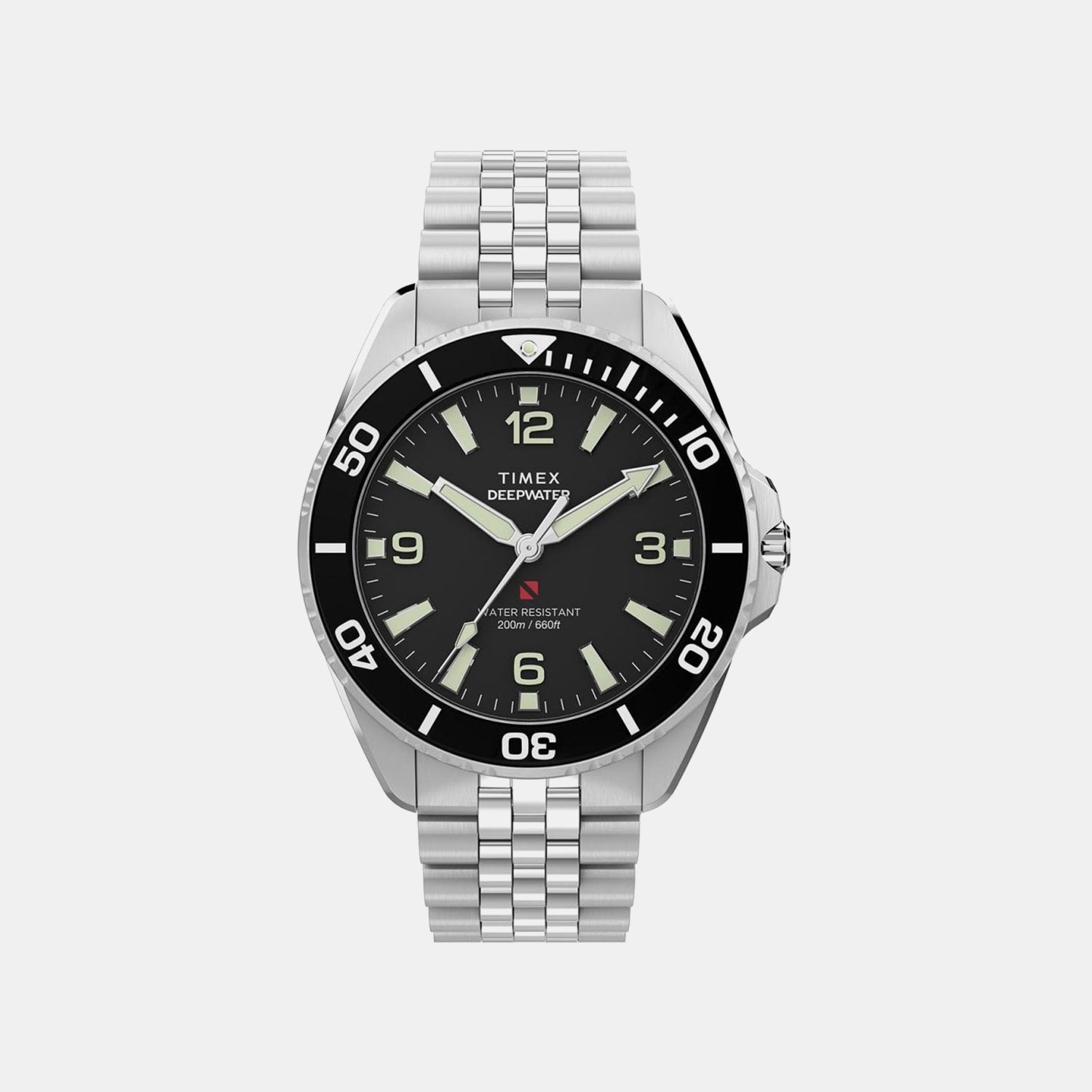 Deepwater Men Quartz Black Dial Analog Stainless Steel Watch TW2Y64500IK