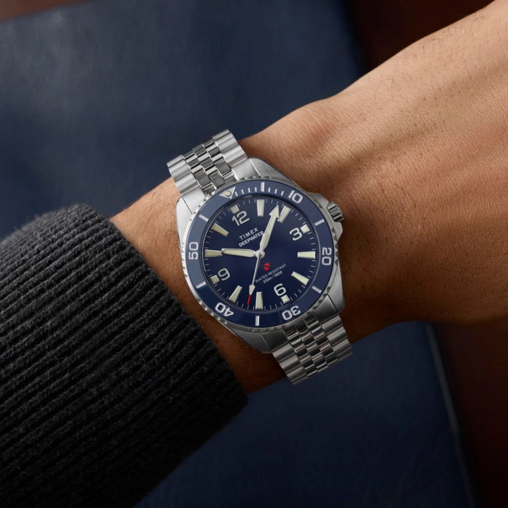 Deepwater Men Quartz Blue Dial Analog Stainless Steel Watch TW2Y64600IK