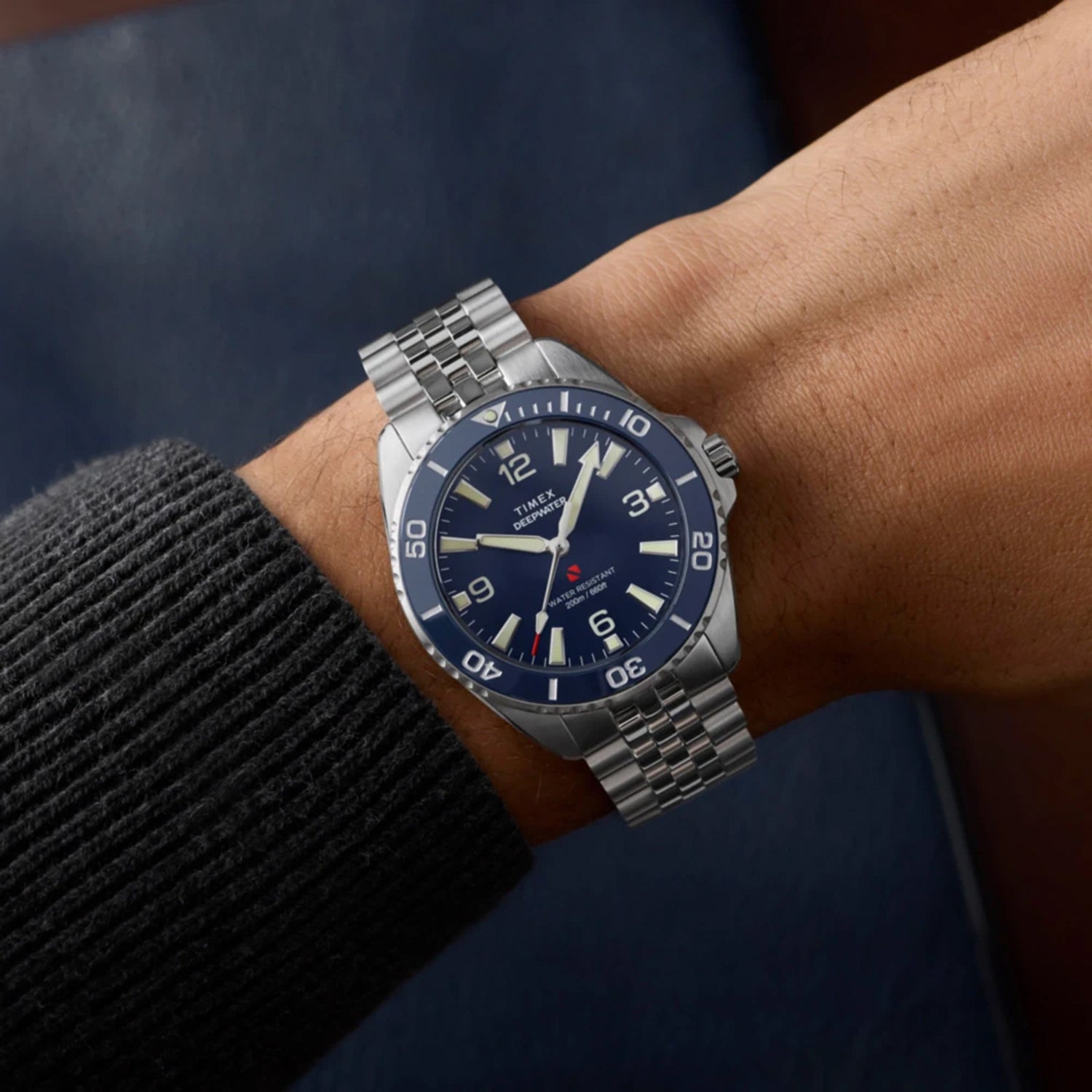 Deepwater Men Quartz Blue Dial Analog Stainless Steel Watch TW2Y64600IK