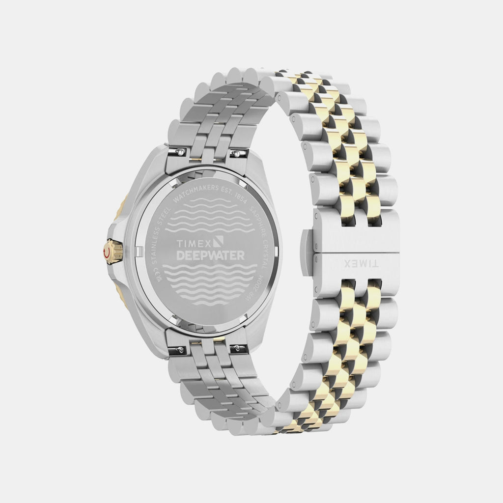 Deepwater Men Quartz Black Dial Analog Stainless Steel Watch TW2Y64700IK