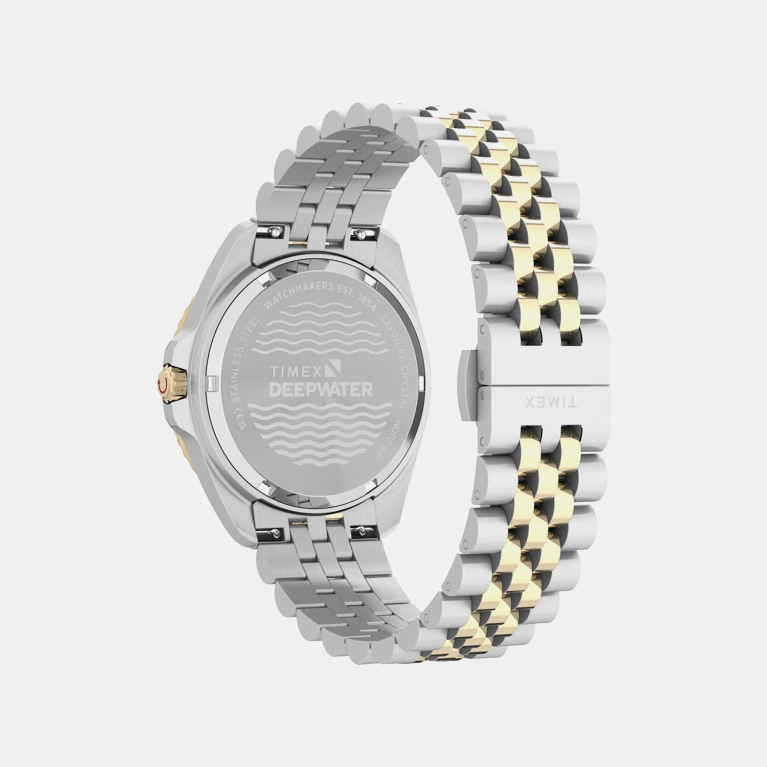 Deepwater Men Quartz Black Dial Analog Stainless Steel Watch TW2Y64700IK