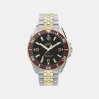 Deepwater Men Quartz Black Dial Analog Stainless Steel Watch TW2Y64700IK