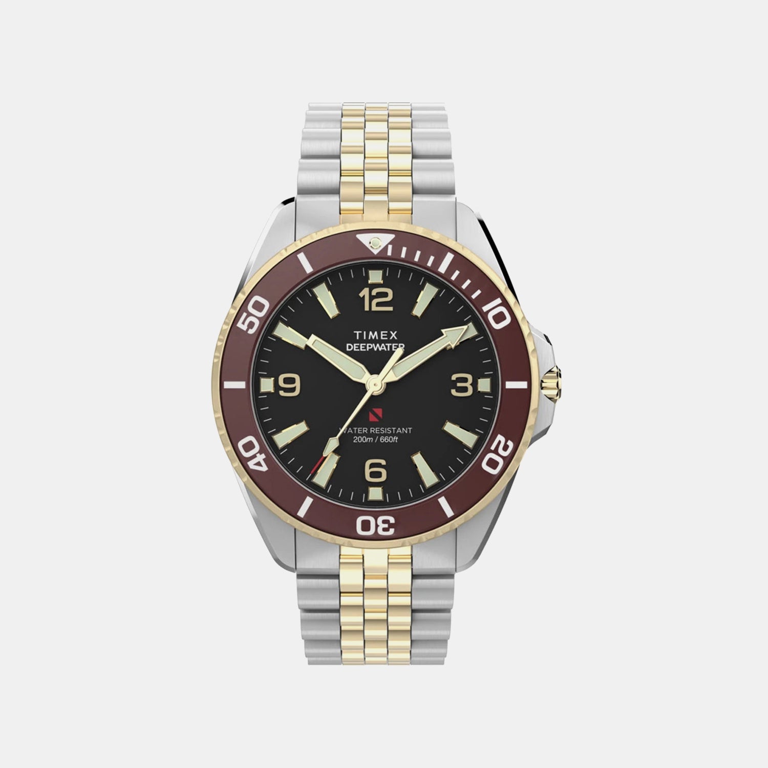 Deepwater Men Quartz Black Dial Analog Stainless Steel Watch TW2Y64700IK