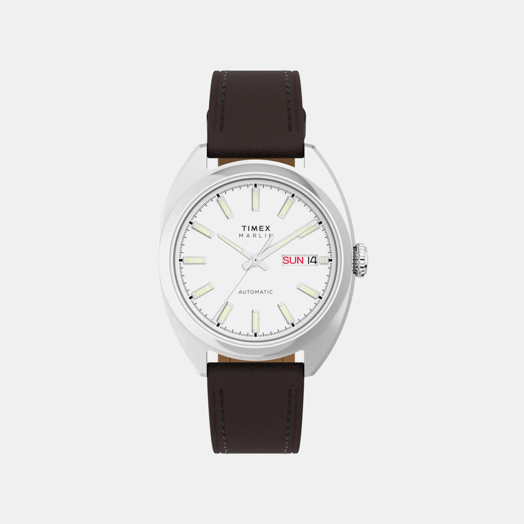 Men Automatic White Dial Analog Leather Watch TW2Y65200UJ
