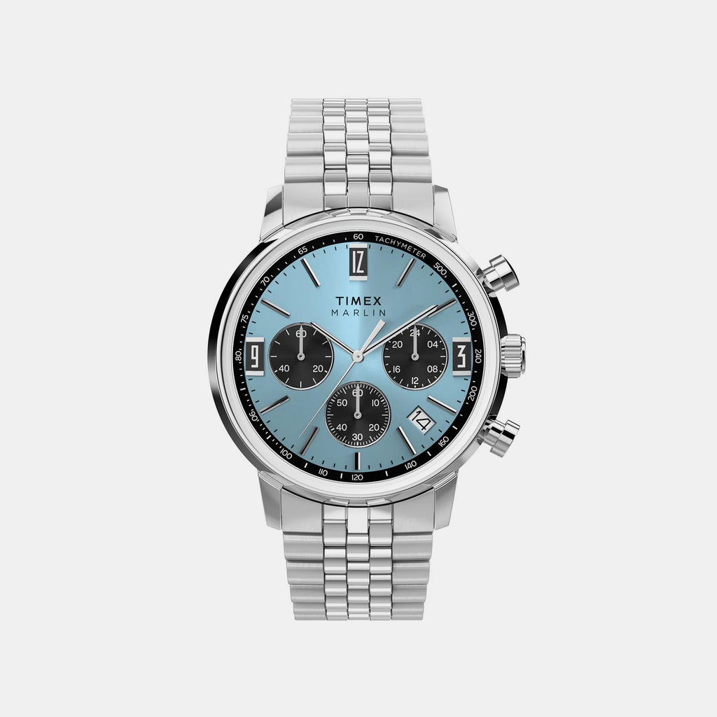 Marlin Men Quartz Blue Dial Chronograph Stainless Steel Watch TW2Y66500UJ