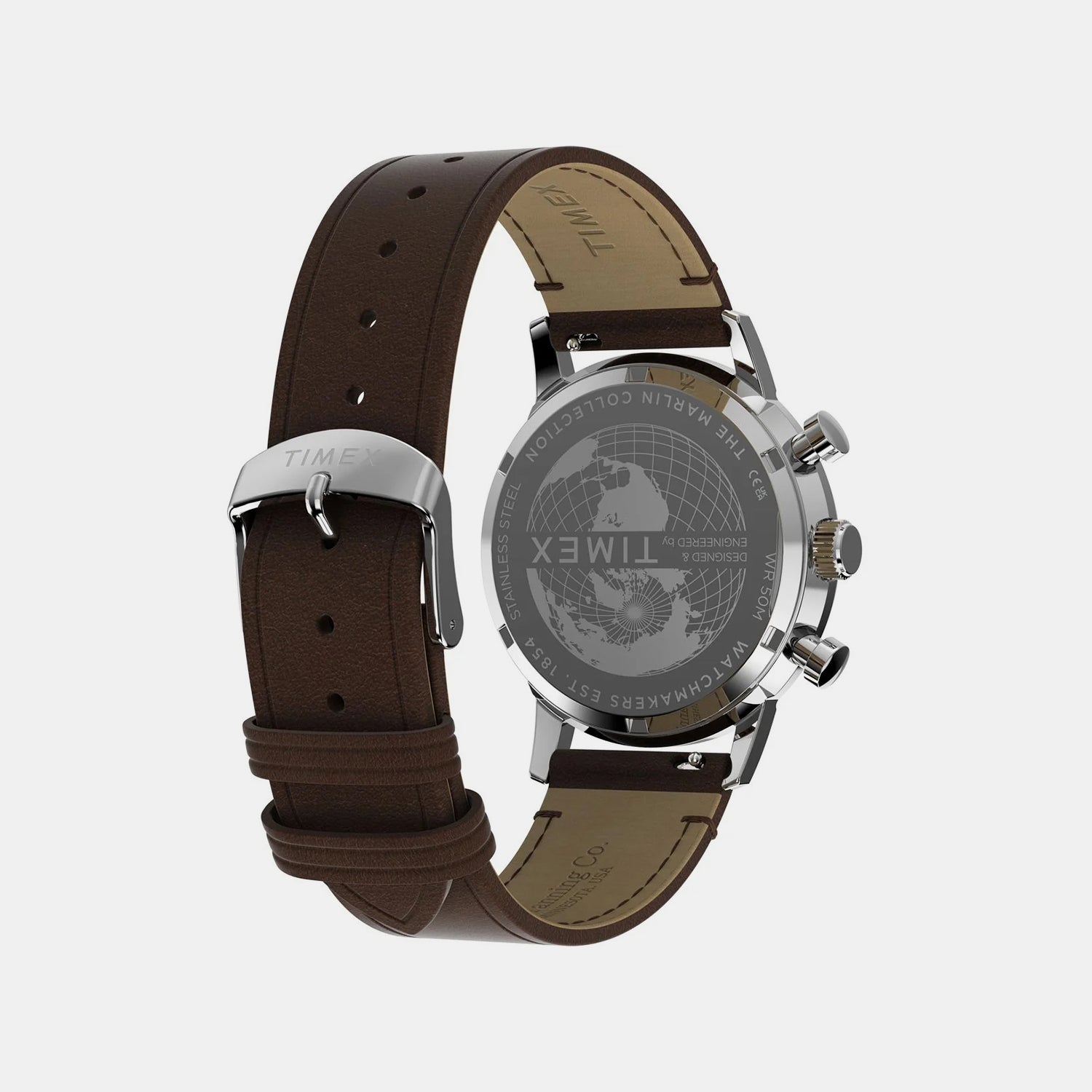 Men Quartz Blue Dial Chronograph Leather Watch TW2Y66600UJ