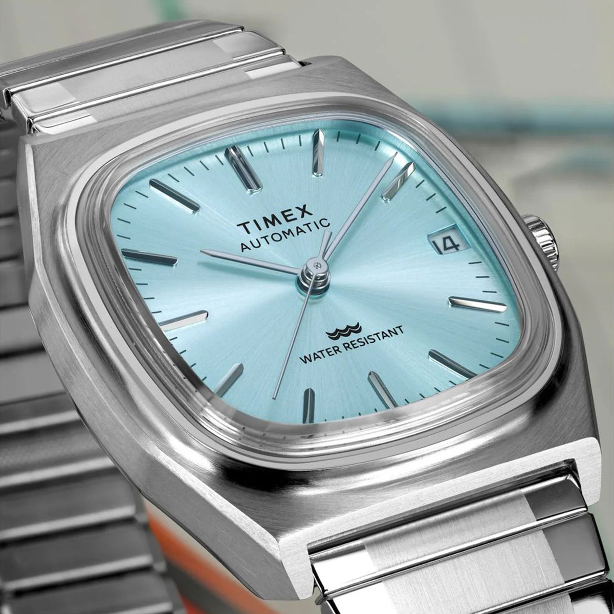 Men Automatic Blue Dial Analog Stainless Steel Watch TW2Y66700IK