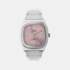 Unisex Automatic Pink Dial Analog Stainless Steel Watch TW2Y66800IK