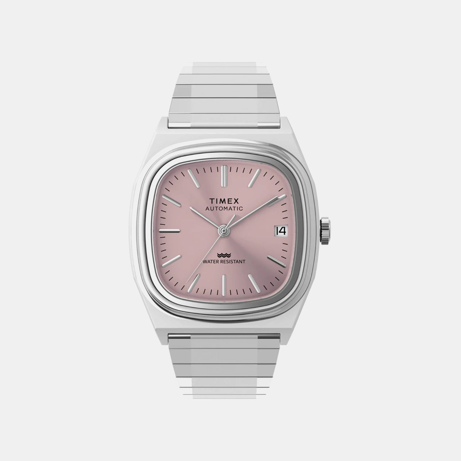 Unisex Automatic Pink Dial Analog Stainless Steel Watch TW2Y66800IK