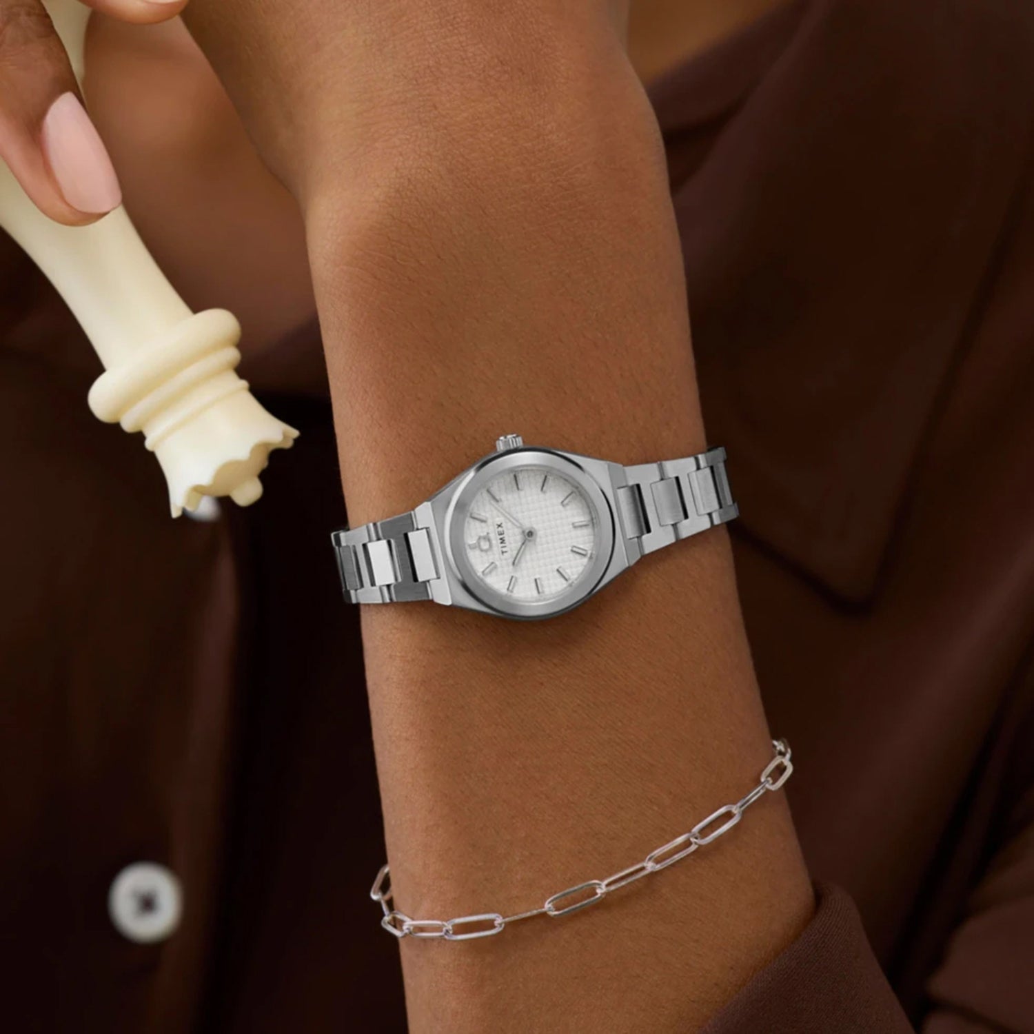Women Quartz Silver Dial Analog Stainless Steel Watch TW2Y68500UJ
