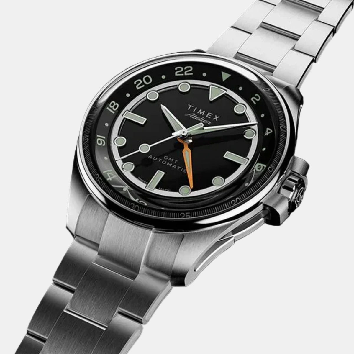 Atelier Men Automatic Black Dial Analog Stainless Steel Watch TW2Y723004A