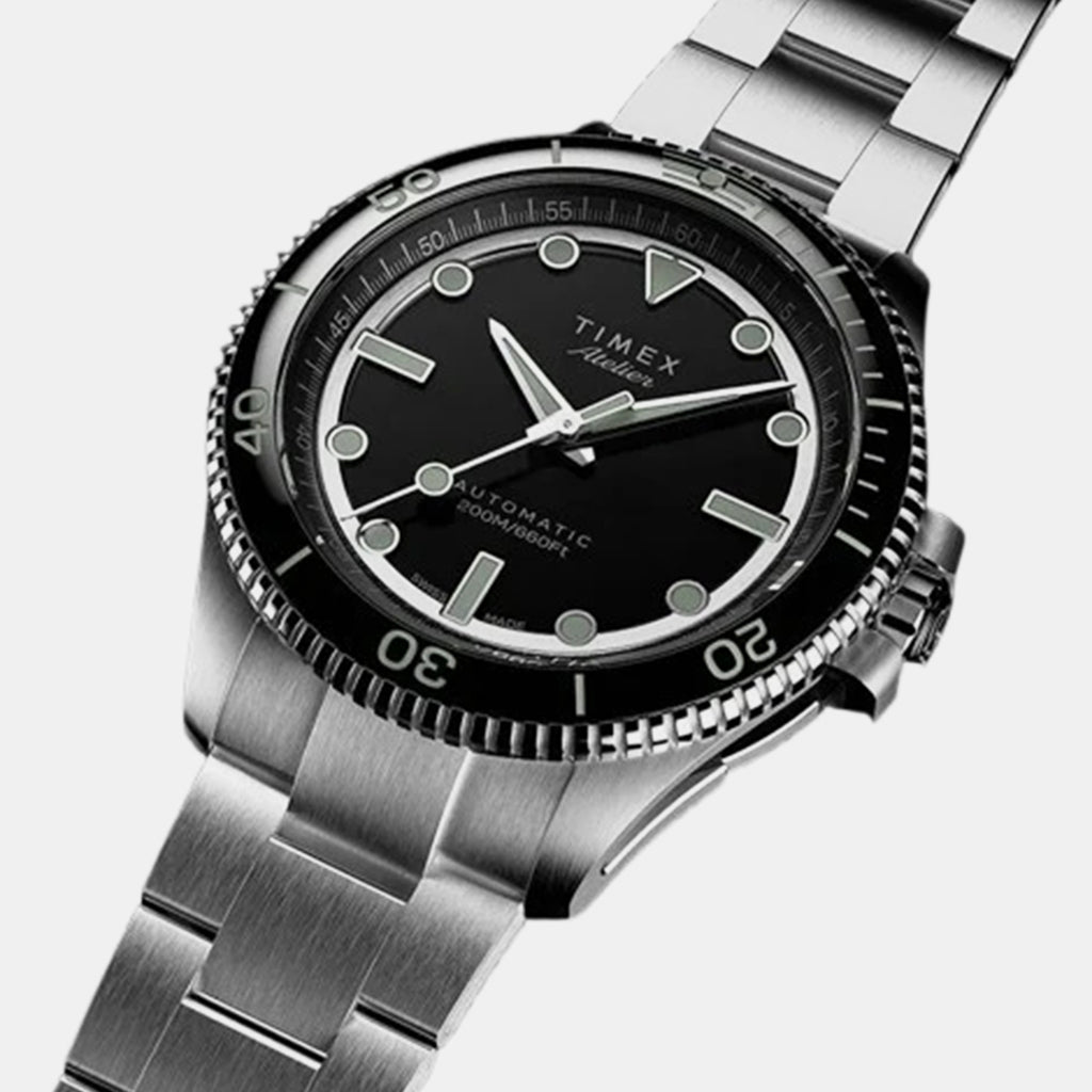 Atelier Men Automatic Black Dial Analog Stainless Steel Watch TW2Y725004A