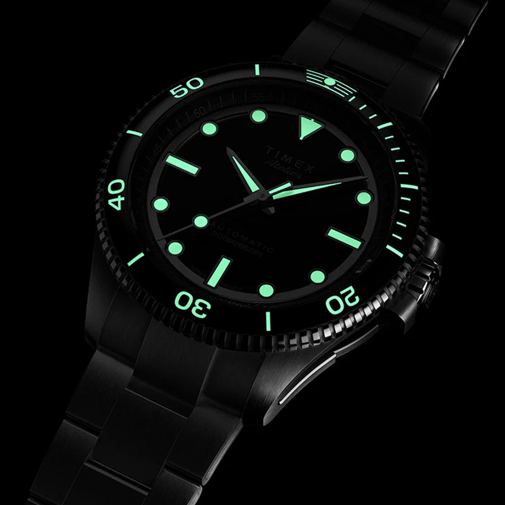 Atelier Men Automatic Black Dial Analog Stainless Steel Watch TW2Y725004A