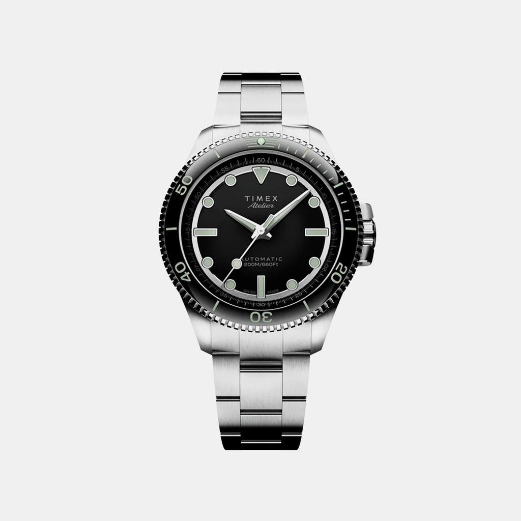Atelier Men Automatic Black Dial Analog Stainless Steel Watch TW2Y725004A