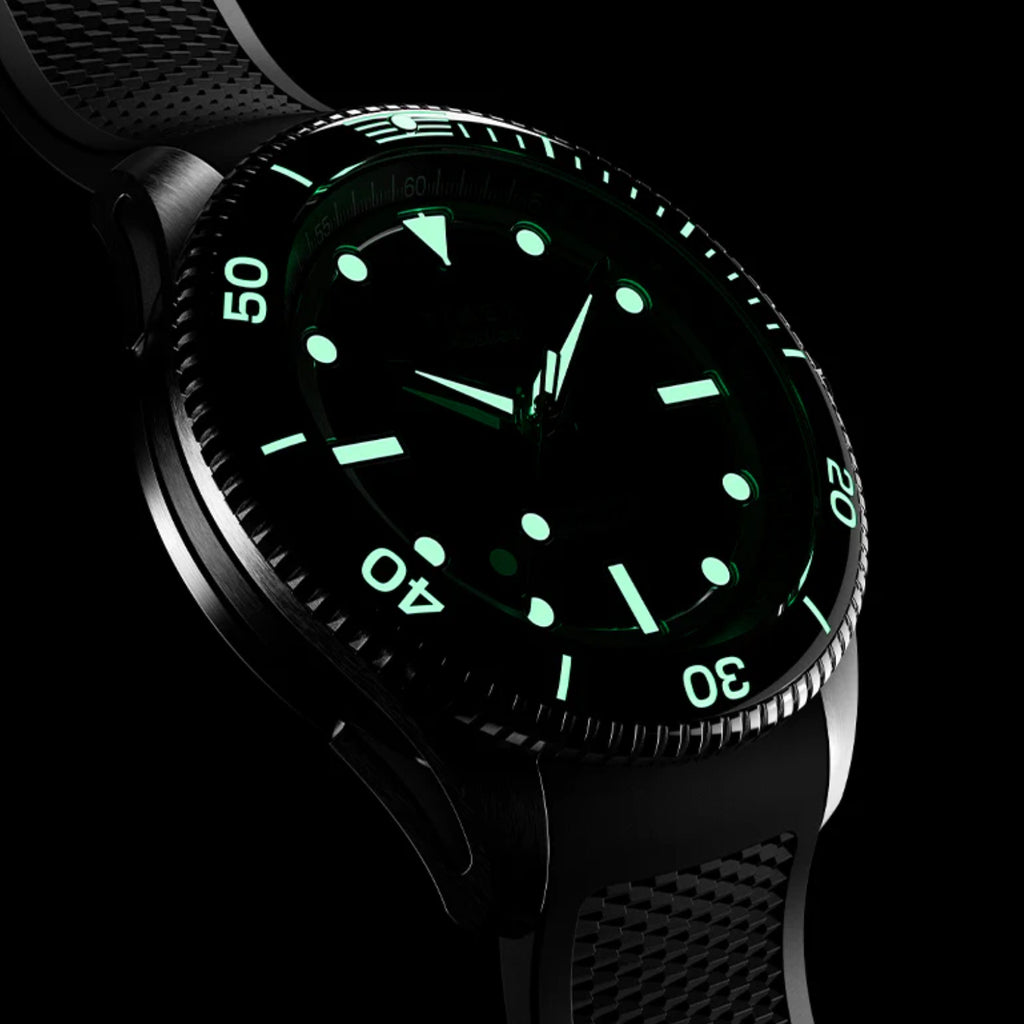 Atelier Marine M1a Men Automatic Black Dial Analog NBR Synthetic Rubber Watch TW2Y726004A