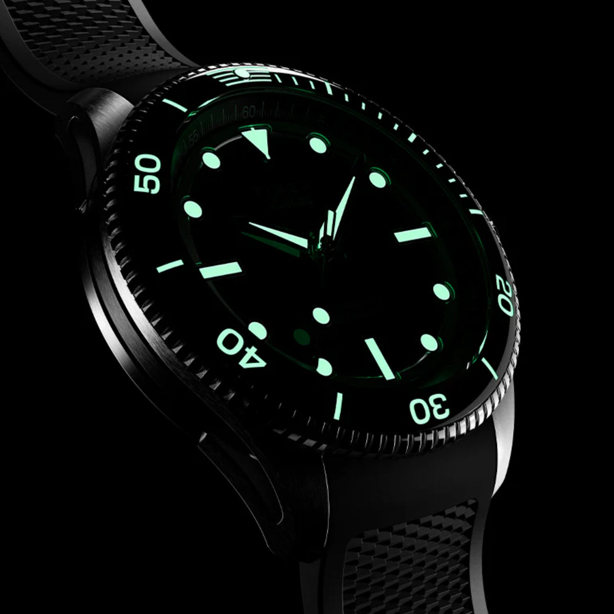 Atelier Men Automatic Black Dial Analog Rubber Watch TW2Y726004A