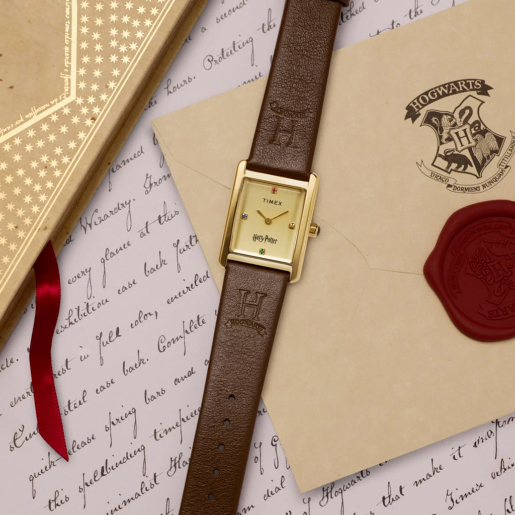 Harry Potter x Timex Hailey Women Quartz Cream Dial Analog Leather Watch TW2Y75700X6
