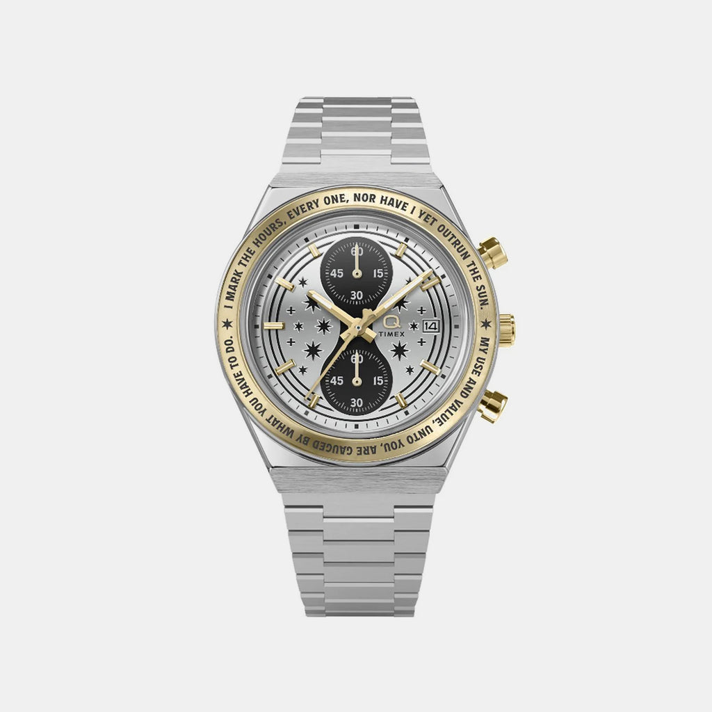 Harry Potter x Q Timex Time Turner Men Quartz Silver Dial Chronograph Stainless Steel Watch TW2Y75900X6