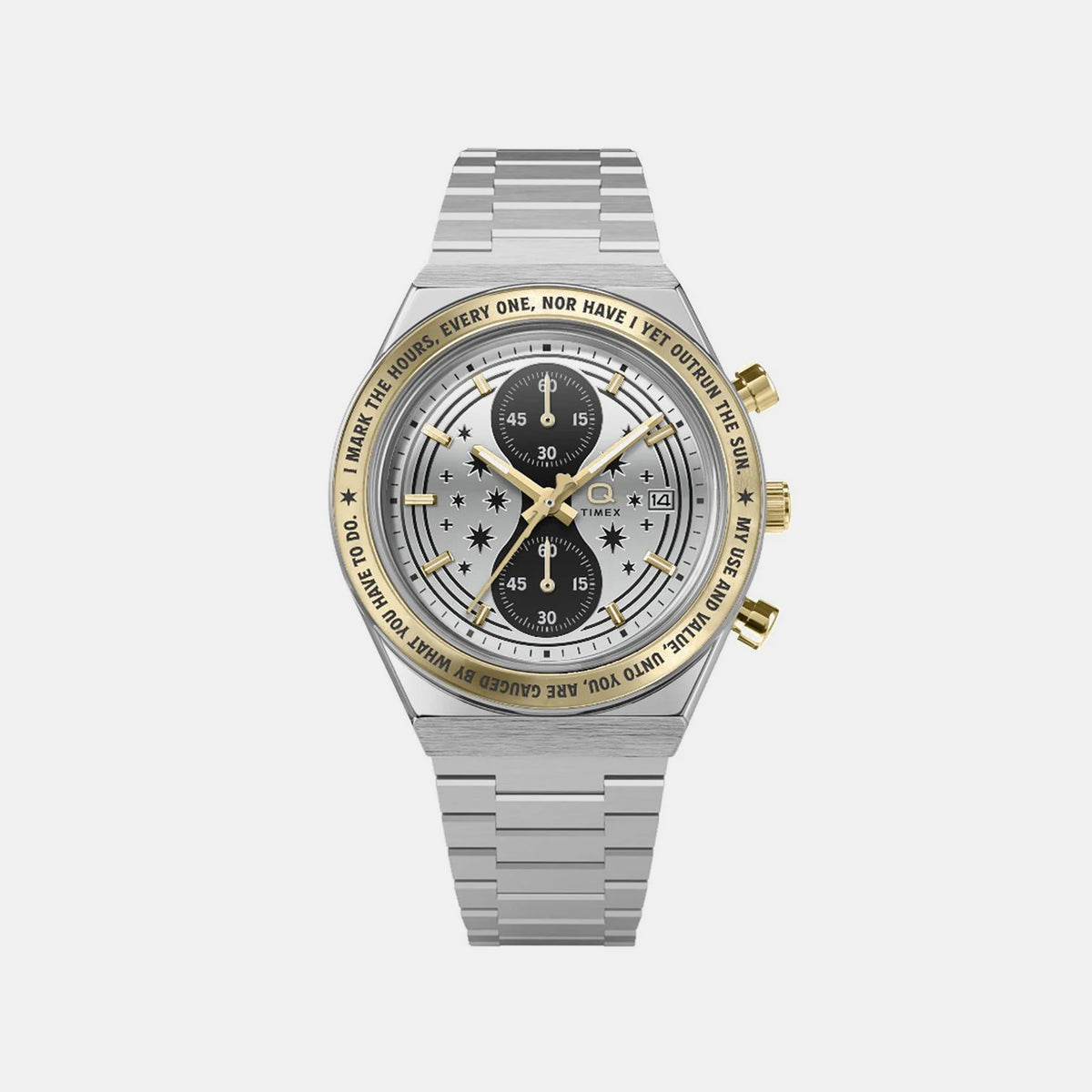 Harry Potter x Q Timex Time Turner Men Quartz Silver Dial Chronograph Stainless Steel Watch TW2Y75900X6