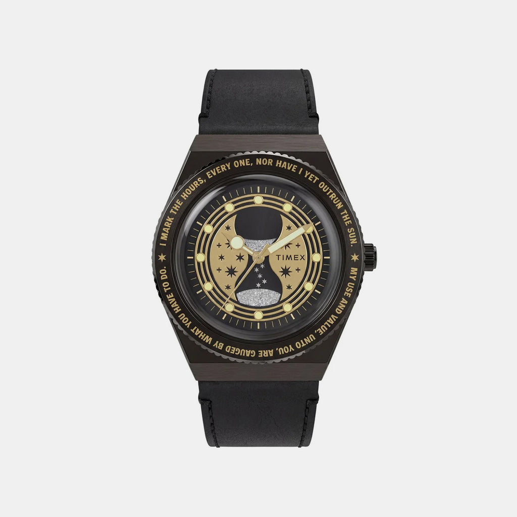 Harry Potter x Q Timex Time Turner Women Quartz Gold Dial Analog Leather Watch TW2Y76000X6
