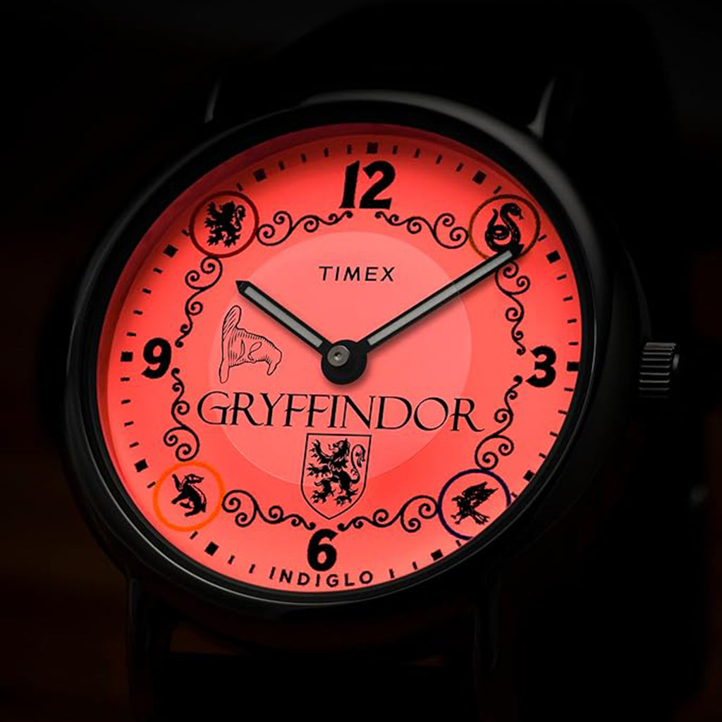 Harry Potter x Timex Weekender Gryffindor House Sorting Hat Indiglo Edition Leather Watch TW2Y76300X6