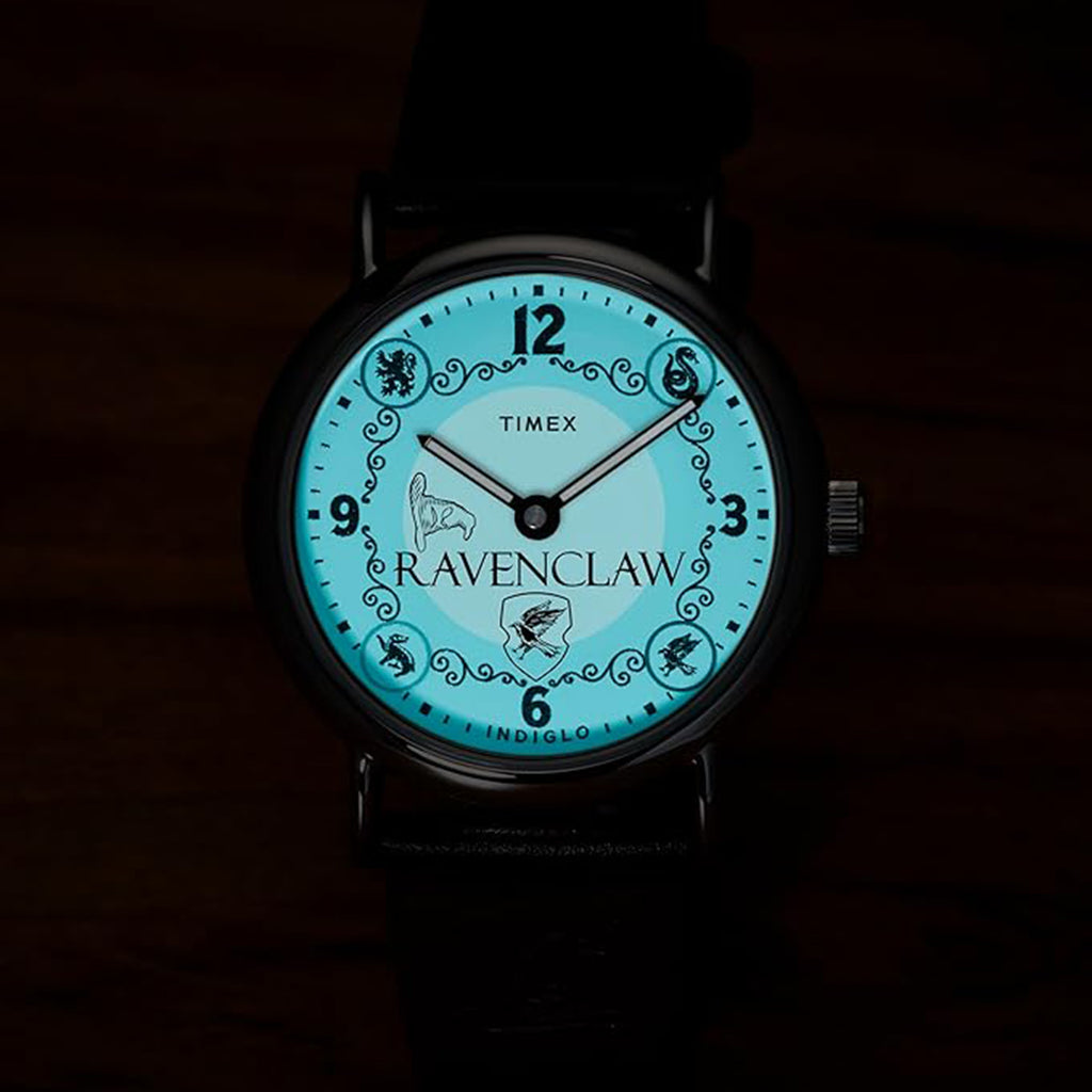 Harry Potter x Timex Weekender Ravenclaw House Sorting Hat Indiglo Edition Leather Watch TW2Y76500X6