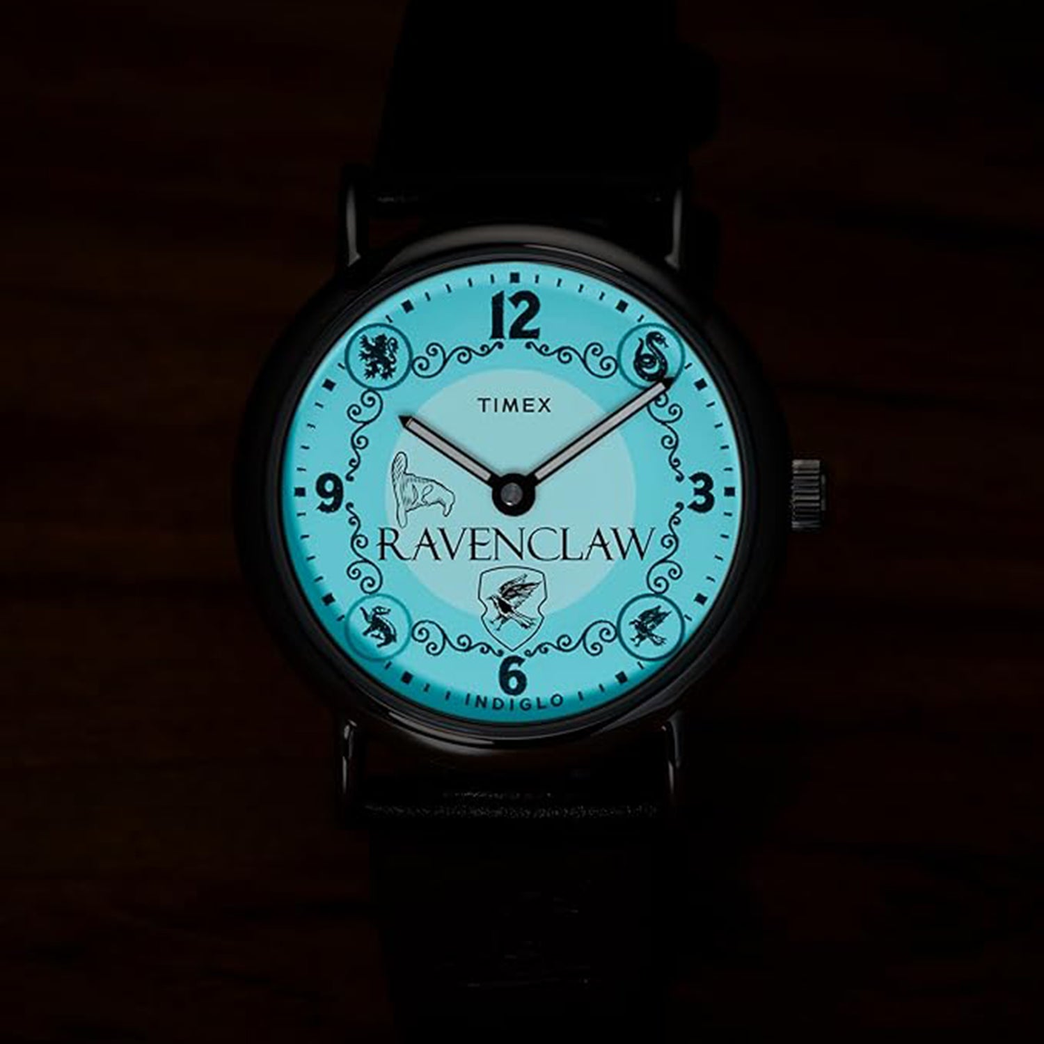 Harry Potter x Timex Weekender Ravenclaw House Sorting Hat Indiglo Edition Leather Watch TW2Y76500X6