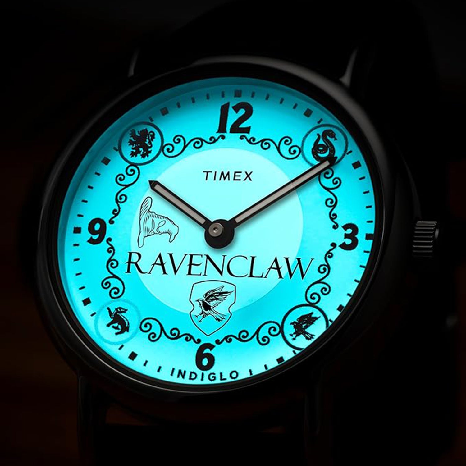 Harry Potter x Timex Weekender Ravenclaw House Sorting Hat Indiglo Edition Leather Watch TW2Y76500X6