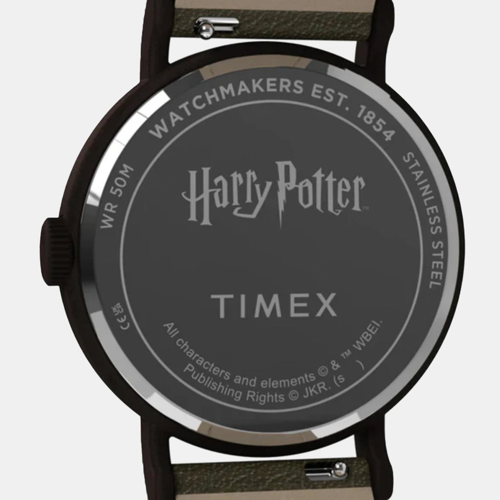 Harry Potter x Timex Hogwarts Men Quartz Brown Dial Analog Leather Watch TW2Y77000X6