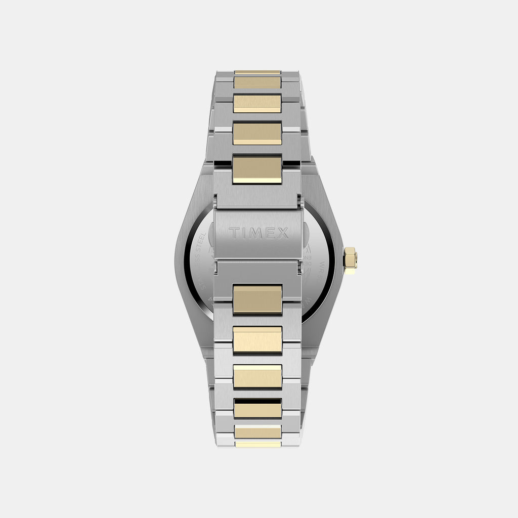 Q Timex Men Quartz Black Dial Analog Stainless Steel Watch TW2Y81500IK