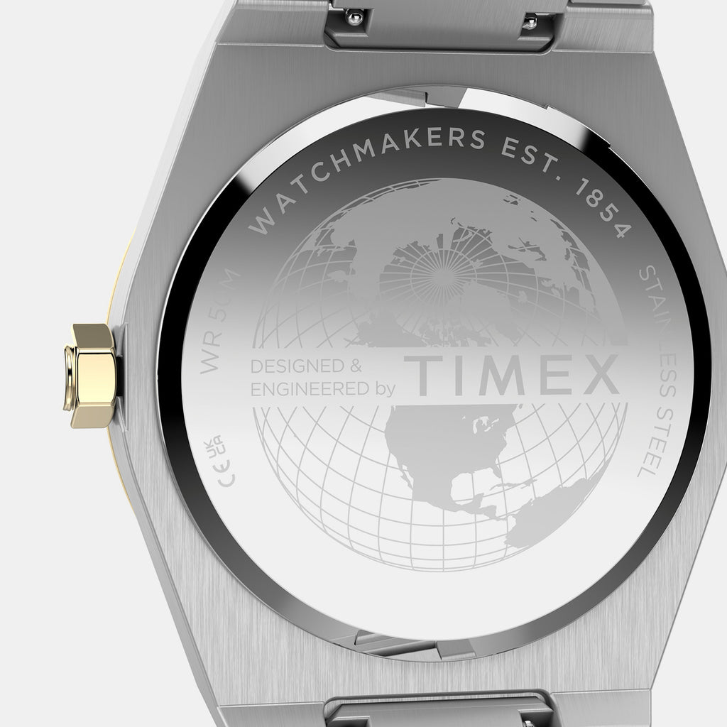 Q Timex Men Quartz Black Dial Analog Stainless Steel Watch TW2Y81500IK