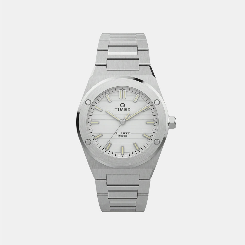 Q Timex Women Quartz Silver Dial Analog Stainless Steel Watch TW2Y81800UJ